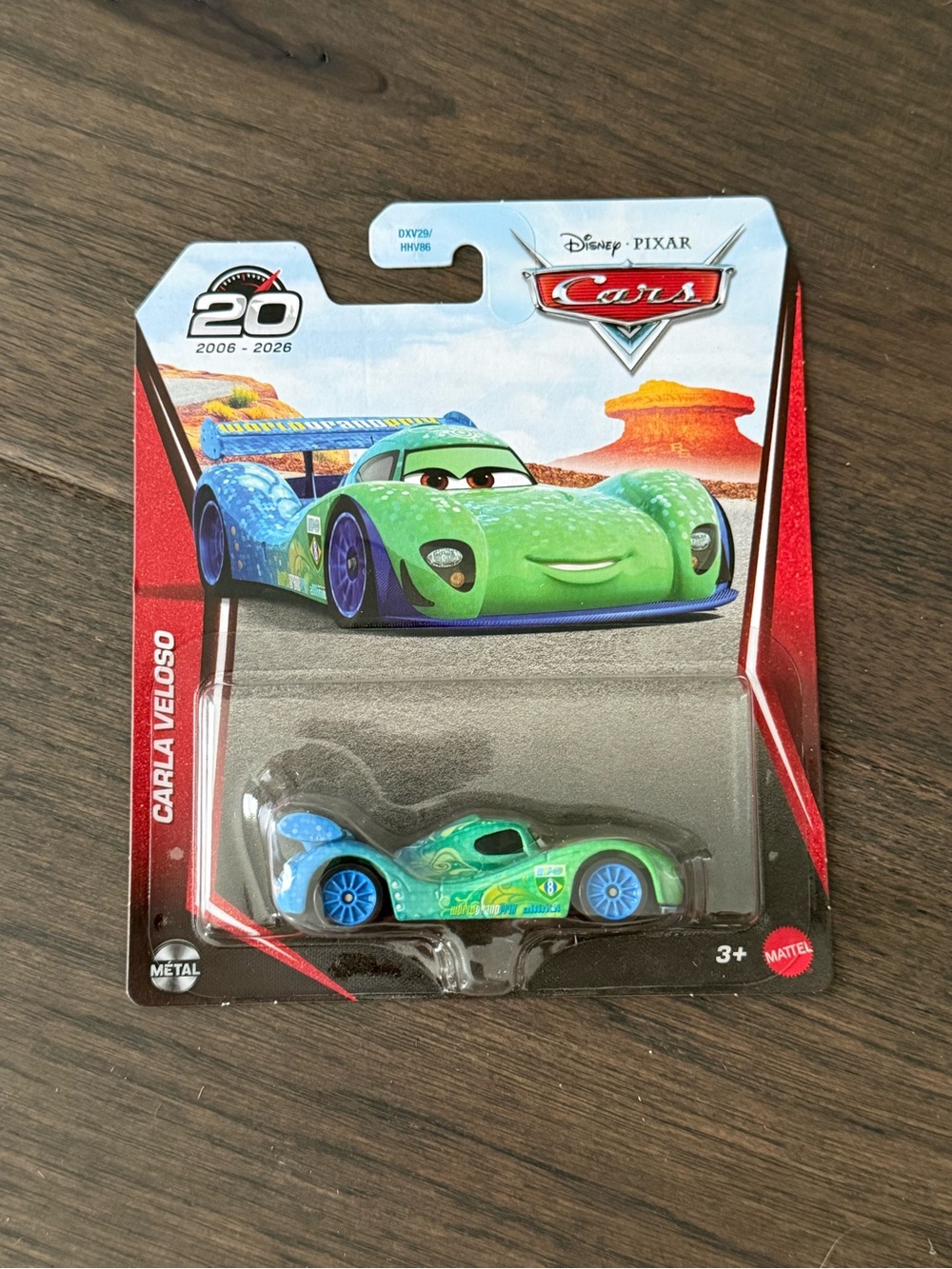 Mattel Cars 2 Carla Veloso Die-Cast Toy Car 20th Anniversary